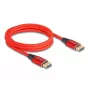 DeLOCK DisplayPort kábel 16K 60 Hz 2 m červený kov