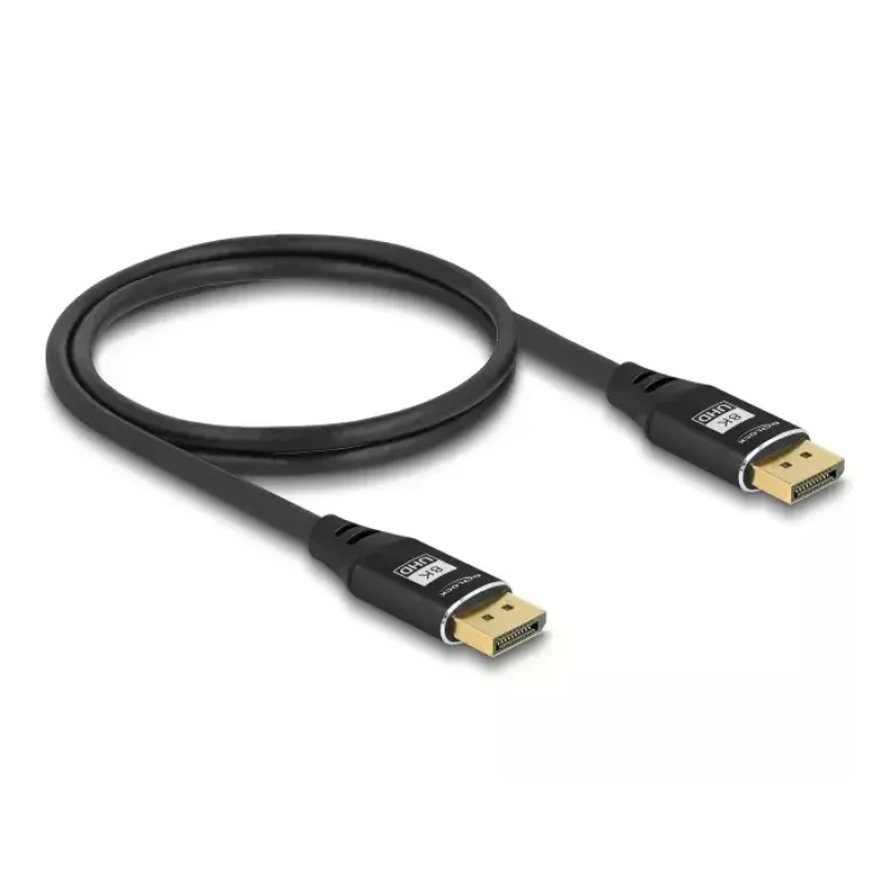 DeLOCK DisplayPort kábel 8K 60 Hz 2 m čierny kov