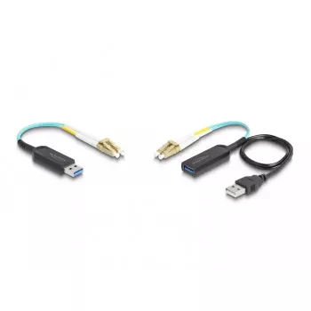 DeLOCK USB predlžovacia sada Type-A 10 Gbit/s 0,2 m čierna 66466