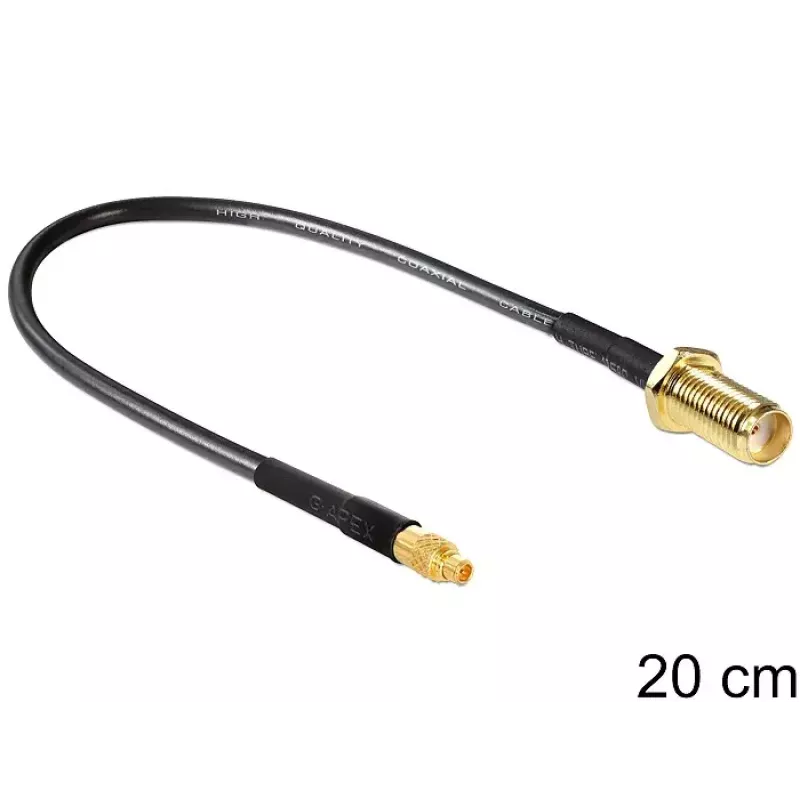 Koaxiálny kábel DeLOCK 88580 0,2 m SMA MMCX čierny