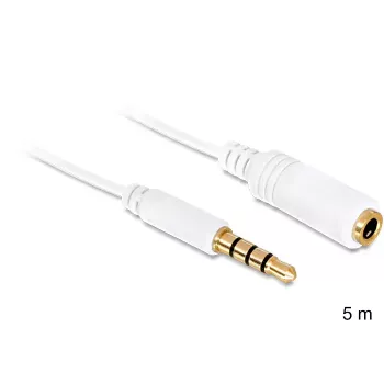 Audio kábel DeLOCK 3,5 mm 5 m biely