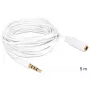 Audio kábel DeLOCK 3,5 mm 5 m biely