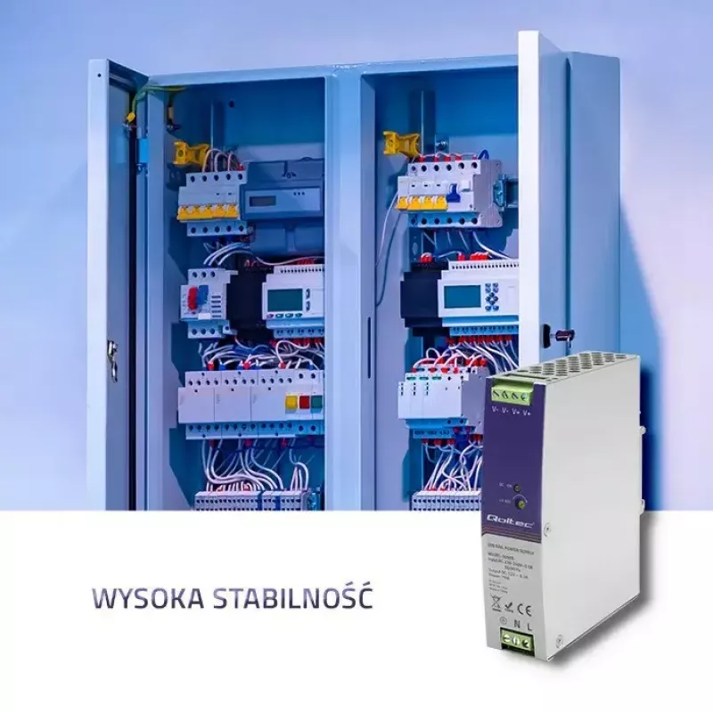 Priemyselný napájací zdroj na lištu DIN QOLTEC 50905