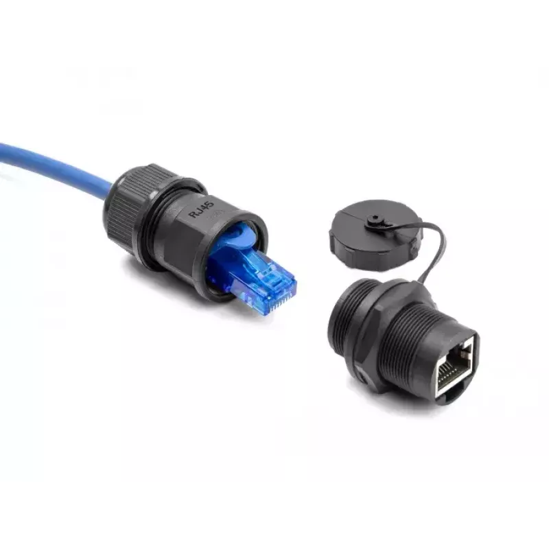DeLOCK RJ45 Cat.6A spojka s ochrannou krytkou IP67 prachotesná a vodotesná