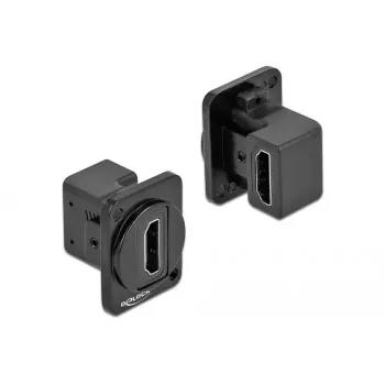 Delock 86786 modul typu D HDMI-A zalomený o 90 stupňov zásuvka na zásuvku, čierny