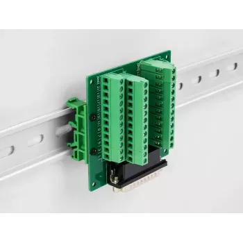 DeLOCK D-Sub HD 44-pinový konektor samec na radovú svorku pre lištu DIN 84x86x30mm