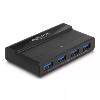 Delock USB prepínač 4 x zariadenie 2 x hostiteľ 5 Gbit/s čierny