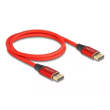 DeLOCK DisplayPort kábel 16K 60 Hz 1 m červený kov