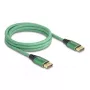 DeLOCK DisplayPort kábel 16K 60 Hz 2 m zelený kov