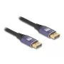 DeLOCK DisplayPort kábel 8K 60 Hz 1 m fialový kov