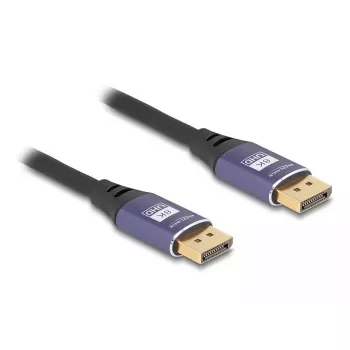 DeLOCK DisplayPort kábel 8K 60 Hz 2 m fialový kovový
