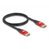 DeLOCK DisplayPort kábel 8K 60 Hz 2 m červený kovový