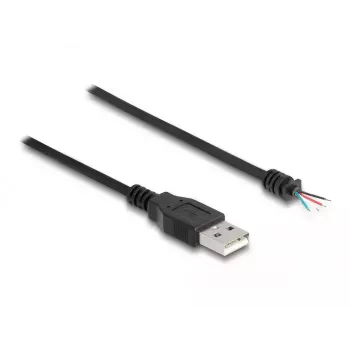 DeLOCK USB 2.0 Type-A konektor samec na 4 voľné vodiče 1 m čierny