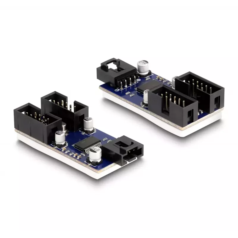 DeLOCK USB 2.0 pin header hub 2 porty čierny modrý