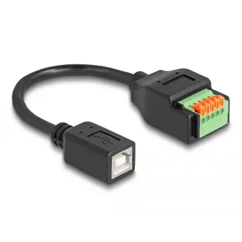 DeLOCK USB 2.0 kábel Type-B konektor samica na adaptér na svorkovnicu 15 cm