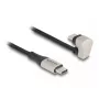 DeLOCK USB 2.0 kábel USB Type-C konektor samec na samec 180° zahnutý 2 m PD 60 W