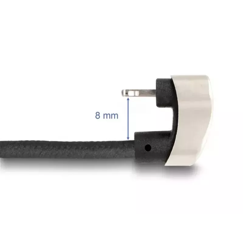 Dátový a nabíjací kábel DeLOCK USB Type-C na Lightning 180° zahnutý 2 m MFi