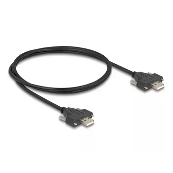 USB 2.0 kábel Type-A konektor samec na samec DeLOCK 1 m čierny 0,48 Gbit/s