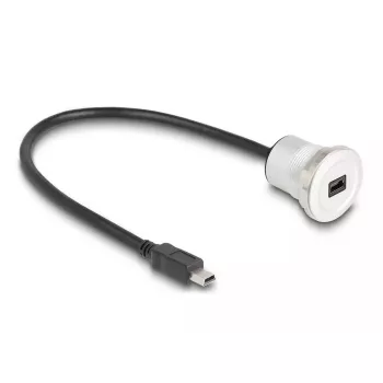 USB kábel DeLOCK 88186 0,3 m Mini-USB B čierna strieborná