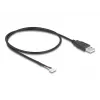 DeLOCK USB kábel USB 2.0 0,6 m USB A 5-pin svorkovnica čierny