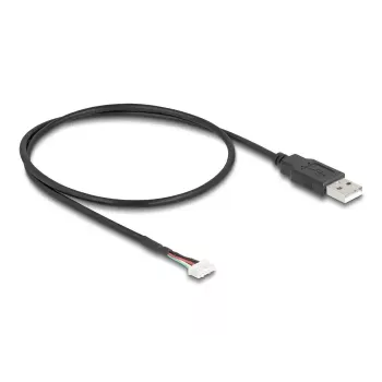 DeLOCK USB kábel USB 2.0 0,6 m USB A 5-pin svorkovnica čierny