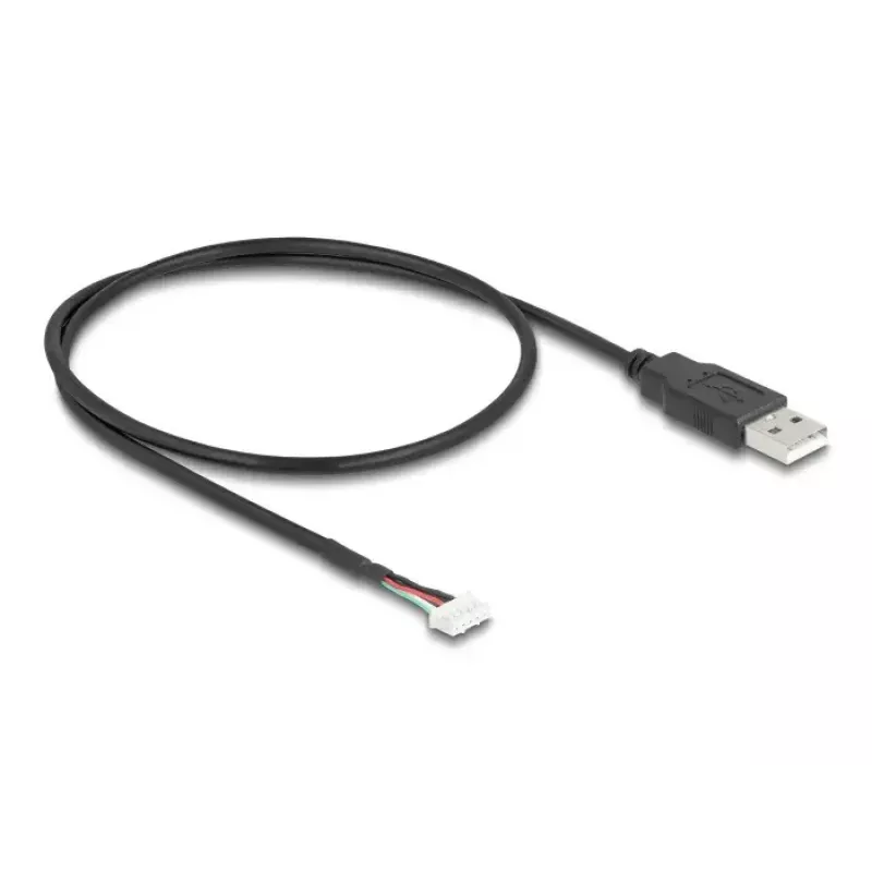 DeLOCK USB kábel USB 2.0 0,6 m USB A 5-pin svorkovnica čierny