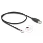 DeLOCK USB kábel USB 2.0 0,6 m USB A 5-pin svorkovnica čierny