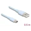 USB kábel DeLOCK 81221 USB 2.0 0,5 m USB A USB C modrý