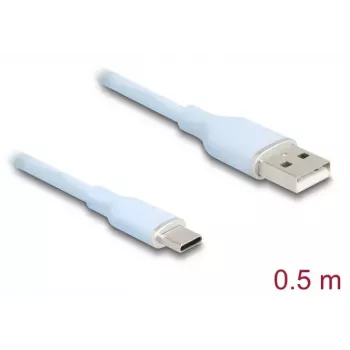 USB kábel DeLOCK 81221 USB 2.0 0,5 m USB A USB C modrá