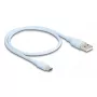 USB kábel DeLOCK 81221 USB 2.0 0,5 m USB A USB C modrý