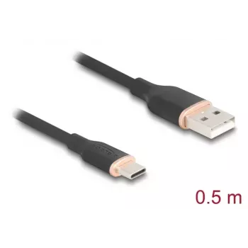 USB kábel DeLOCK 81225 0,5 m USB A USB C čierna