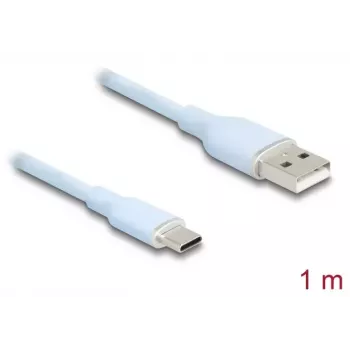 DeLOCK USB kábel USB 2.0 1 m USB A USB C modrý 81222