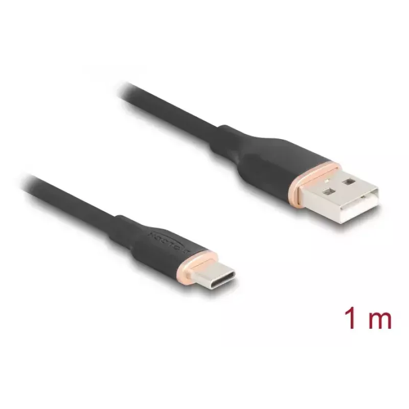 DeLOCK USB kábel USB 2.0 1 m USB A USB C čierny