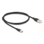 DeLOCK USB kábel USB 2.0 1 m USB A USB C čierny