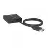 DisplayPort 2-in-1 obojsmerný switch CLUB3D CSV-1009 — 2x DisplayPort výstupy, 8K@60Hz, čierna