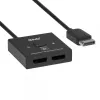 DisplayPort 2-in-1 obojsmerný switch CLUB3D CSV-1009 — 2x DisplayPort výstupy, 8K@60Hz, čierna