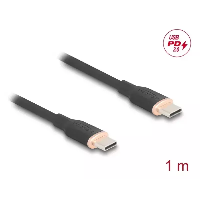 DeLOCK USB kábel USB 2.0 1m USB C čierny 81238