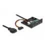 DeLOCK interný 3,5 inch USB 3.2 Gen 1 hub 4 port čierna