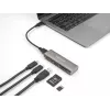 DeLOCK 3 port USB hub 10 Gbps so SD Micro SD čítačkou kariet Type-C