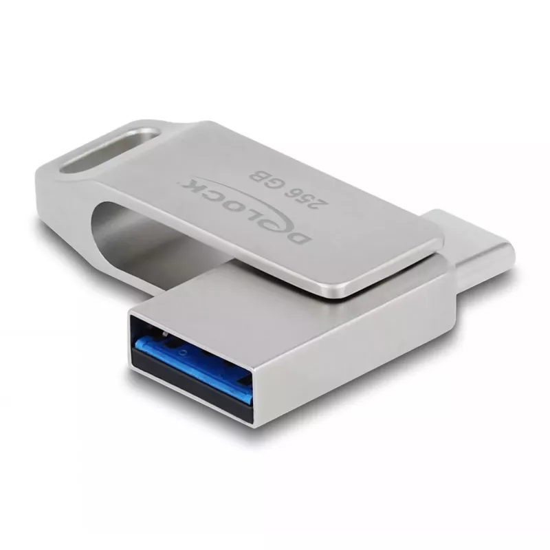 USB kľúč DeLOCK 256GB USB-C Type-A kovové puzdro