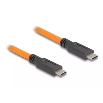 DeLOCK USB kábel USB Type-C konektor samec na USB Type-C konektor samec 1m 5 Gbit/s oranžová