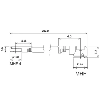 Koaxiálny kábel DeLOCK 89649 0,3 m MHF I-PEX MHF IV HSC MXHP32