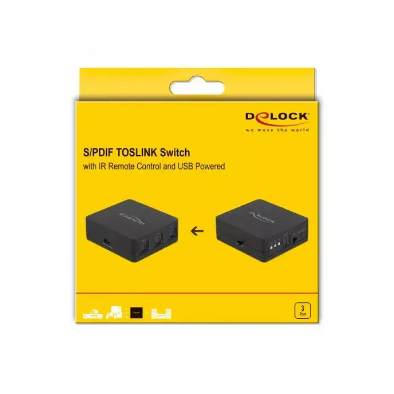 S/PDIF TOSLINK prepínač DeLOCK 63395