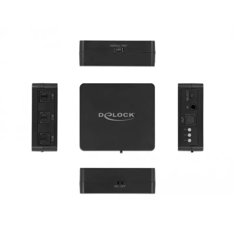 S/PDIF TOSLINK prepínač DeLOCK 63395