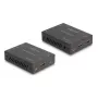 KVM extender DELOCK 65957 — HDMI a USB vysielač a prijímač, káblový, až do 70 m, 18 Gbit/s, 600 MHz, čierny