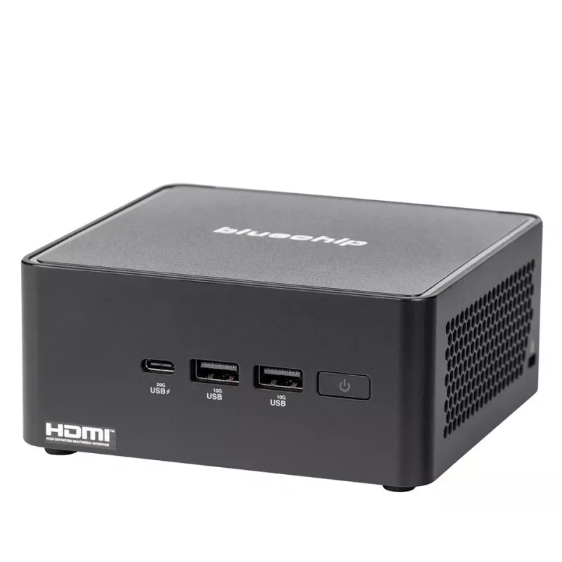 bluechip BUSINESSline M1435 Intel Core 3 100U 8 GB DDR5-SDRAM 500 GB SSD Windows 11 Pro Mini-PC čierny