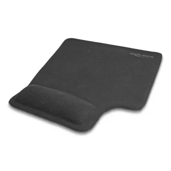 DeLOCK ergonomická podložka pod myš s gélovou opierkou zápästia pre ľavákov čierna