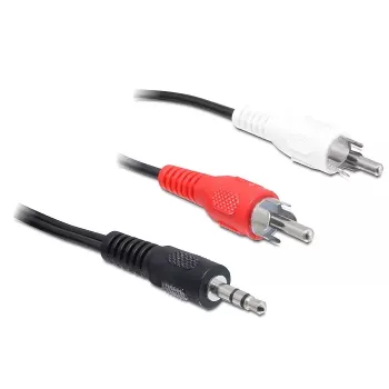 Audio kábel DeLOCK 84277 10m 3,5mm 2 x RCA čierny