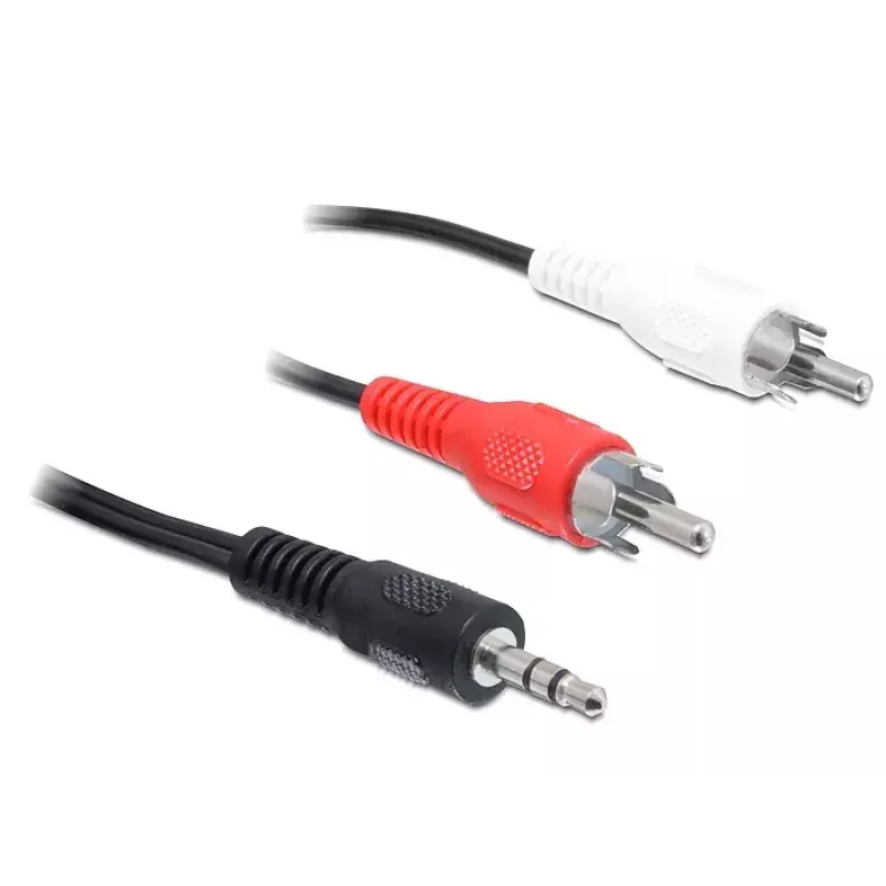 Audio kábel DeLOCK 84277 10m 3,5mm 2 x RCA čierny
