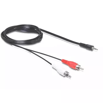 Audio kábel DeLOCK 84277 10m 3,5mm 2 x RCA čierny